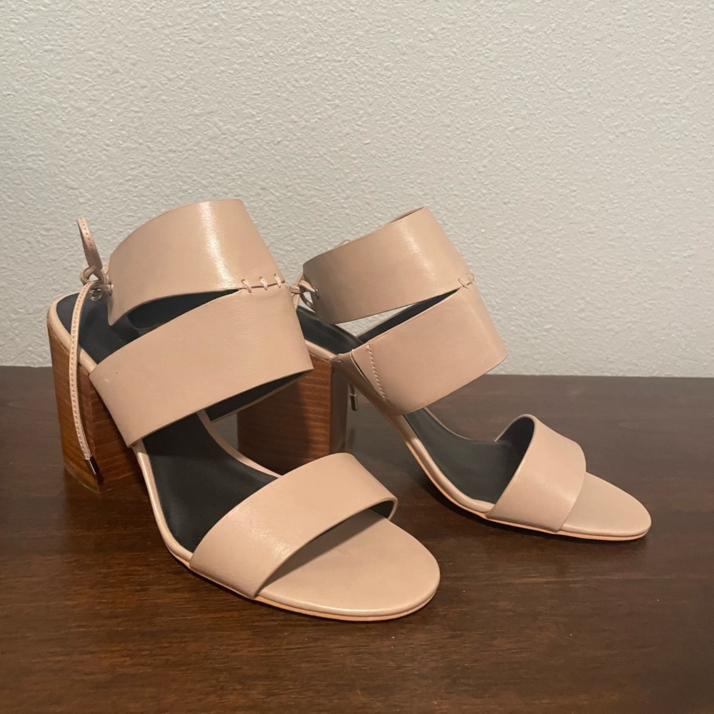 Rebecca Minkoff Nude Block Heel Sandals
